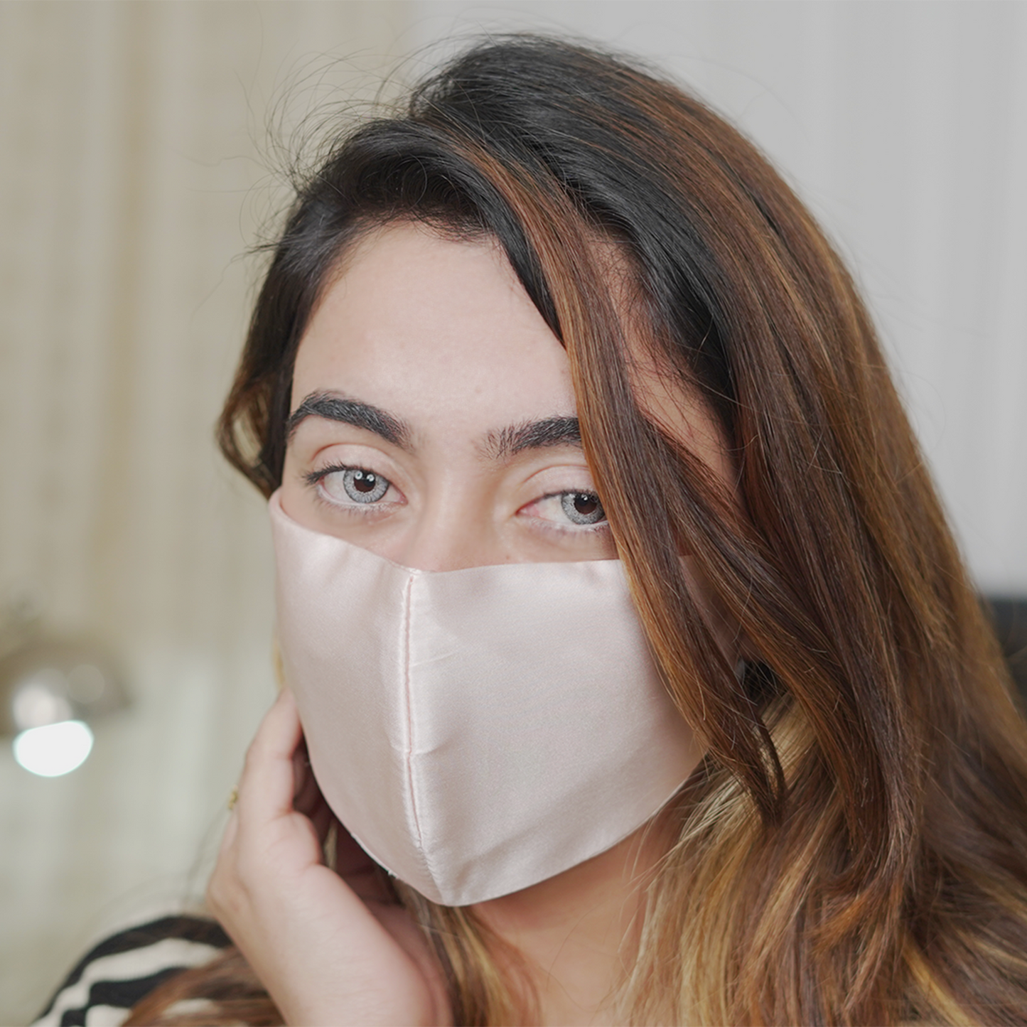 PALE PINK FACE MASK