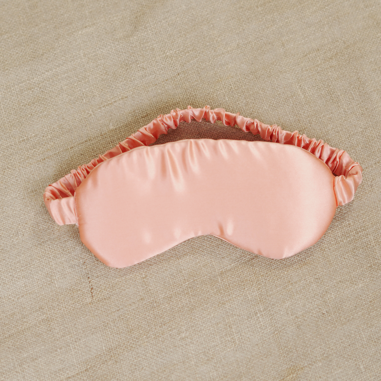 PEACH EYE MASK (WITH MULBERRY ON STRAP)